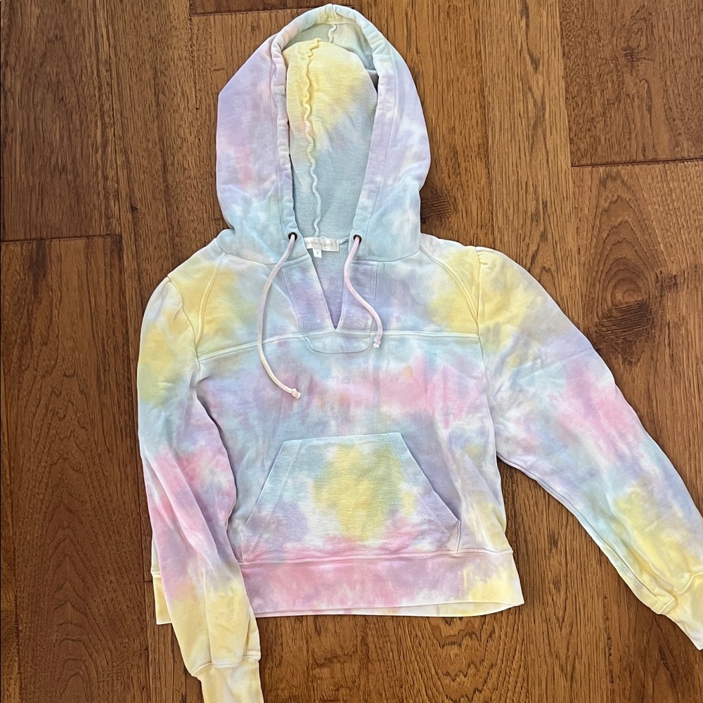 LoveShackFancy Pastel Tie-Dye Hoodie Sweatshirt Small